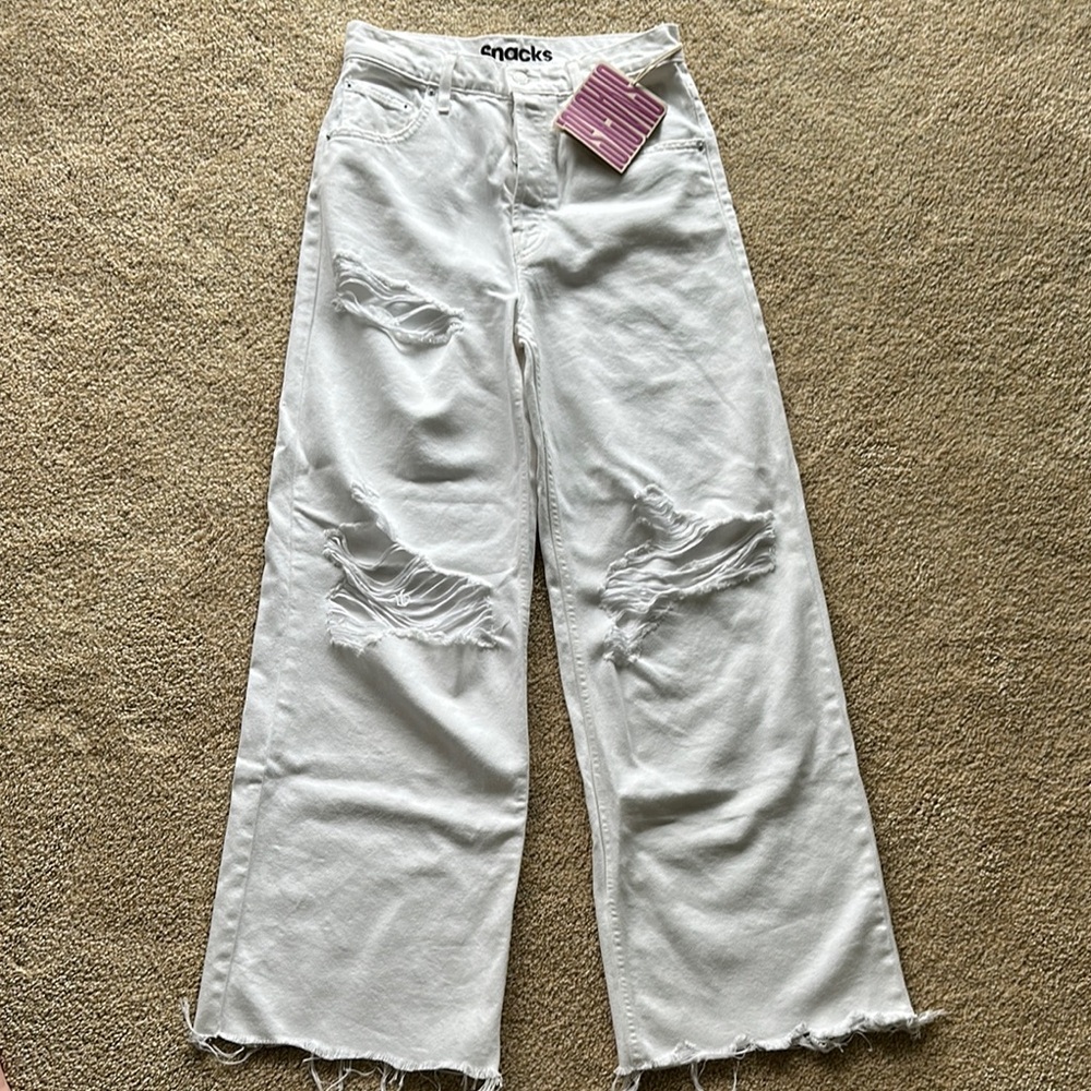 MOTHER Mid-Rise Double Dip Nerdy Chew Jeans in Salty 26
